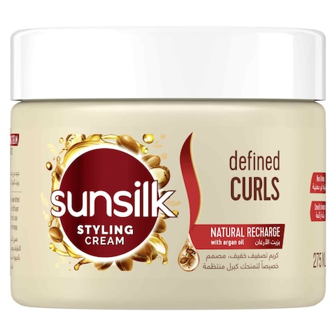 Sunsilk Defined Curls Natural Recharge Styling Cream With Argan Oil 275ml