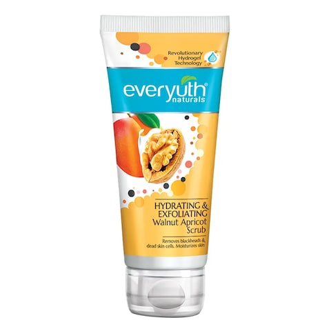 Everyuth Naturals Hydrating And Exfoliating Walnut Apricot Scrub White 150g