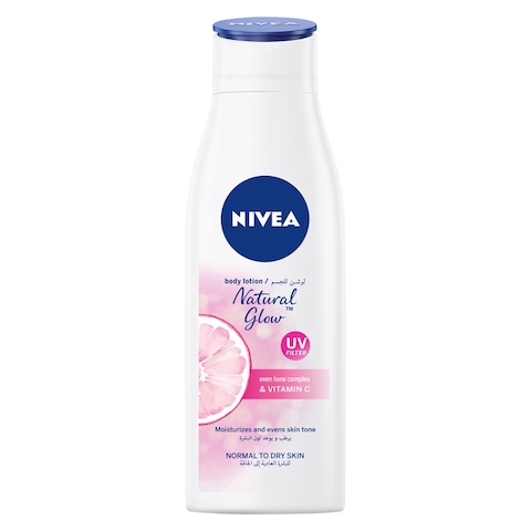 NIVEA Even Tone Body Lotion Natural Glow Complex & Vitamin C UV Protection All Skin Types 250ml Pack of 2