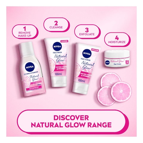 NIVEA Eye Waterproof Makeup Remover Natural Glow Pearl Extracts & Vitamin C 125ml
