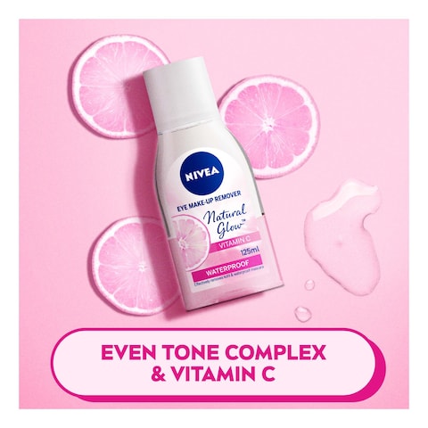 NIVEA Eye Waterproof Makeup Remover Natural Glow Pearl Extracts & Vitamin C 125ml