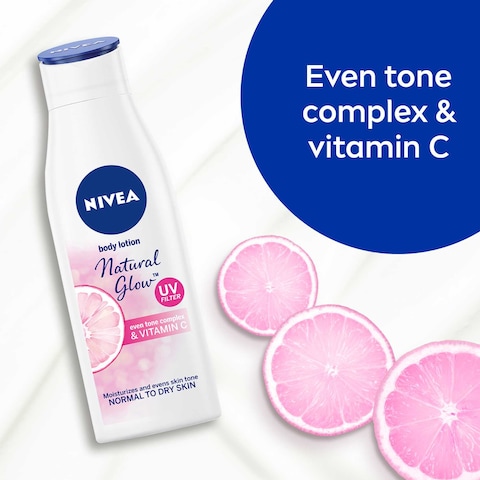 NIVEA Even Tone Body Lotion Natural Glow Complex & Vitamin C UV Protection All Skin Types Jar 250ml