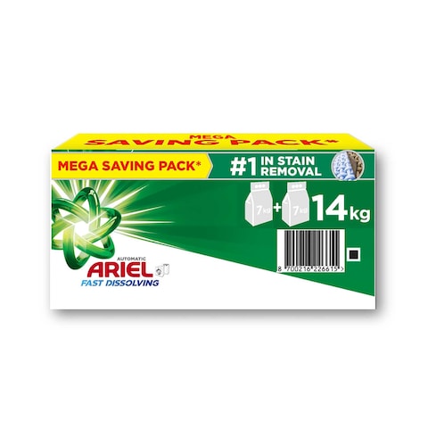Ariel Automatic Detergent Powder Megabox Original 7kg Pack of 2