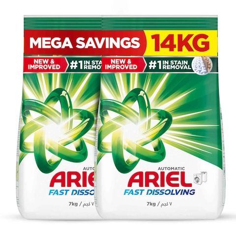 Ariel Automatic Detergent Powder Megabox Original 7kg Pack of 2