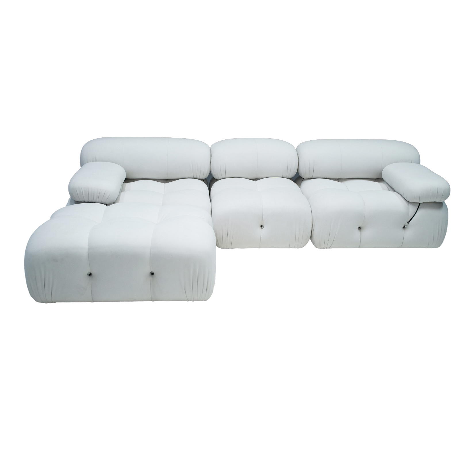 Sofa cloud (4-seater) velvet off-white