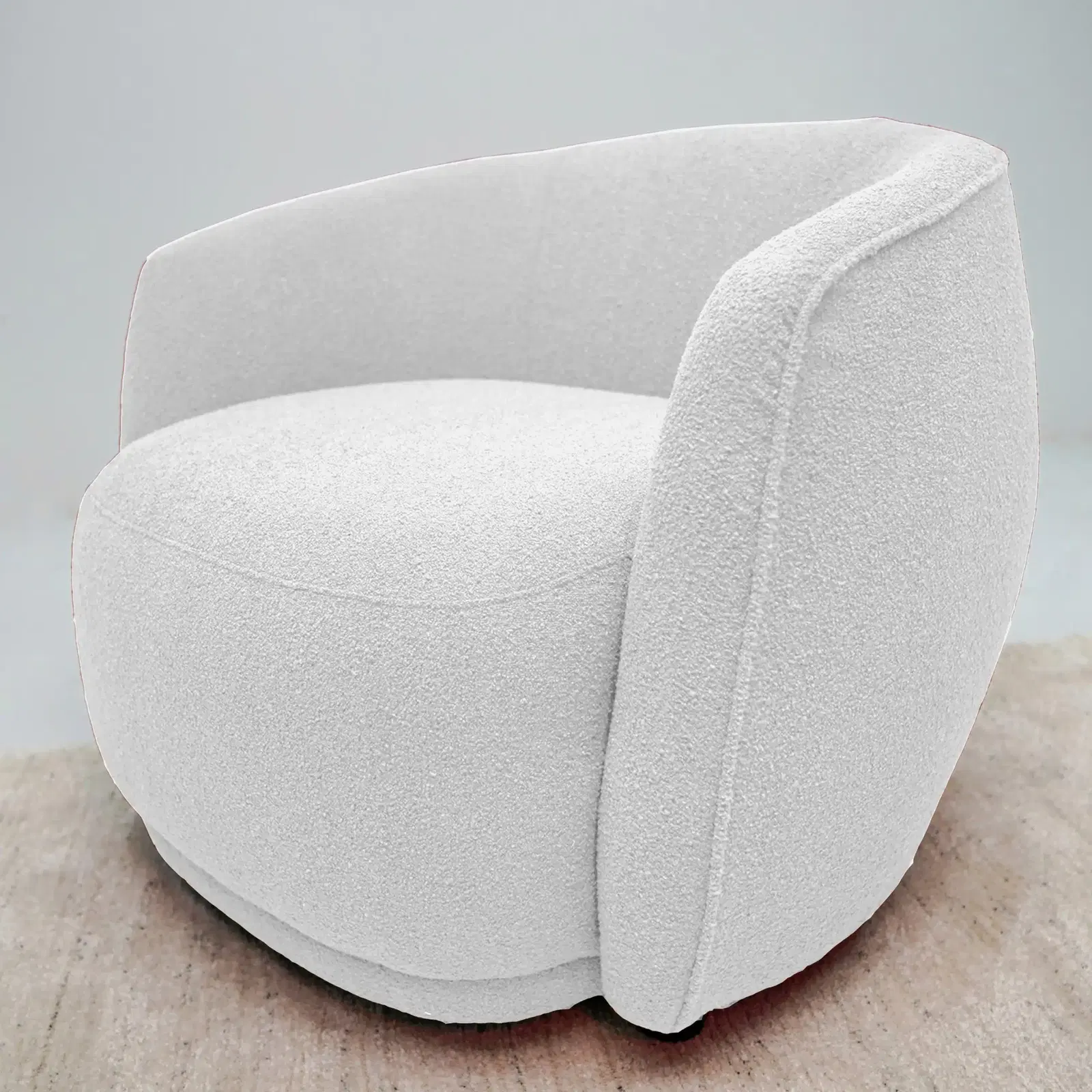Funk Accent Chair in boucle off-white