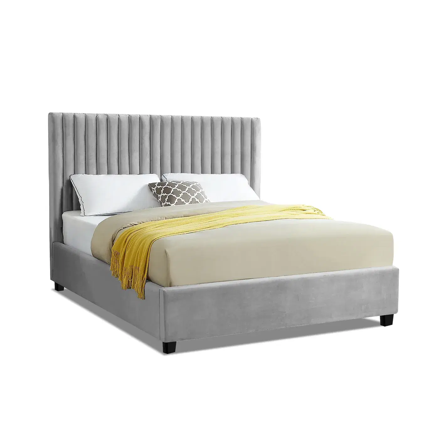 Bed Berlin (queen size) in grey